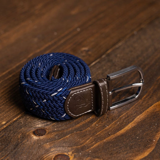 Swole Panda Woven Belt in Navy and White Dot
