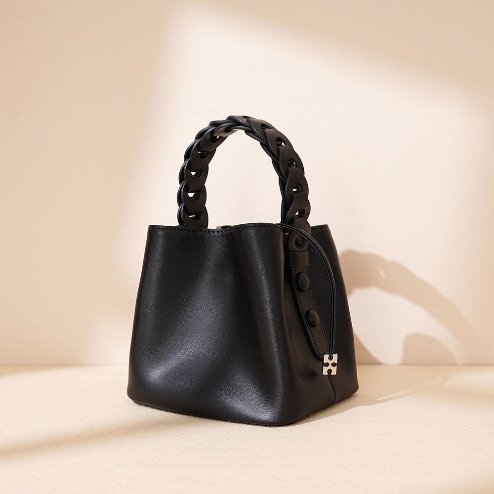 The Celestial Sigh Genuine Leather Bucket Bag