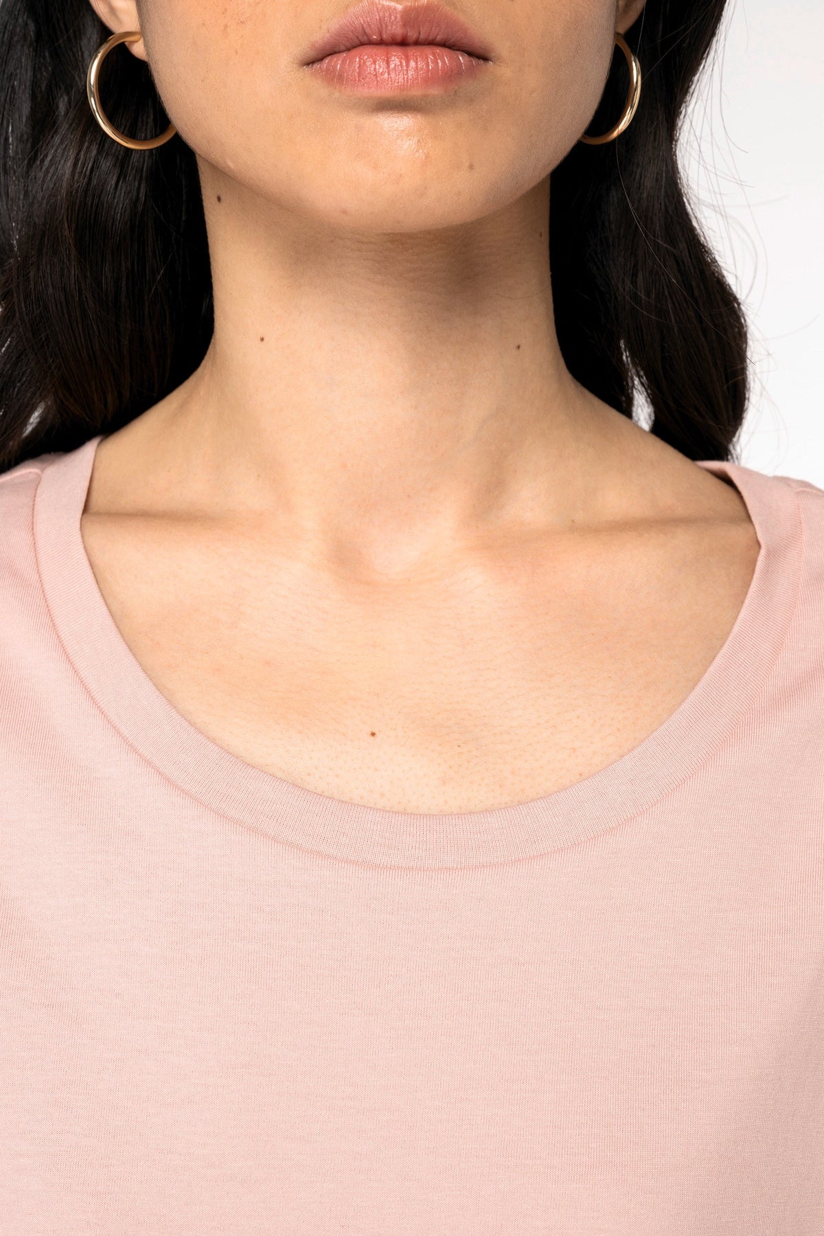 Earth Wardrobe Organic Cotton Loose Fit Roll Sleeve T-Shirt: Womens