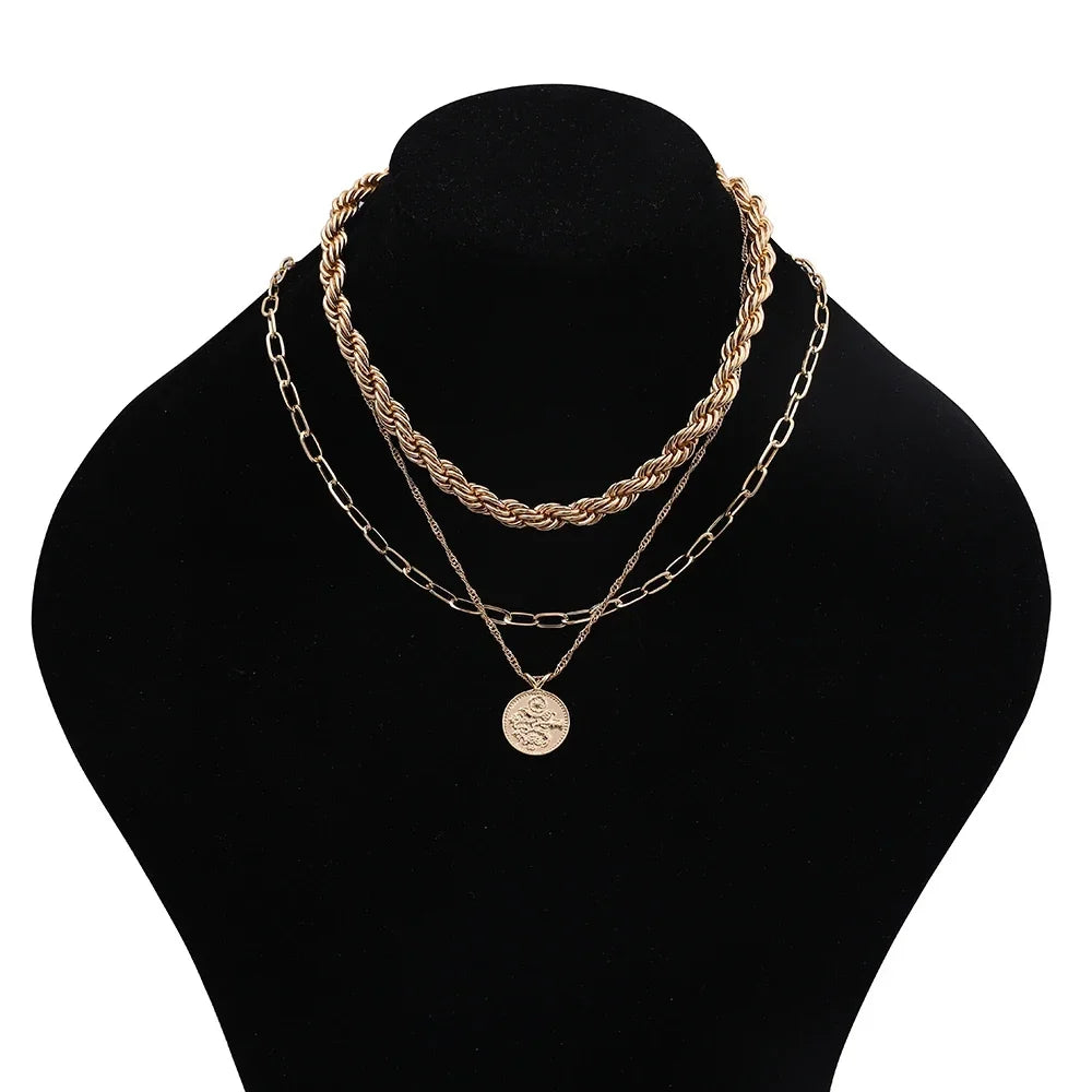 Savaé Design 18K Gold Spiral Twist Rope Chain Necklace
