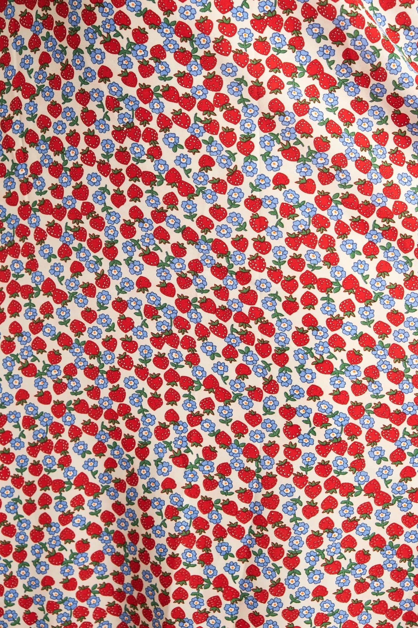 close up Bathilde Strawberry Fields Print Midi Dress