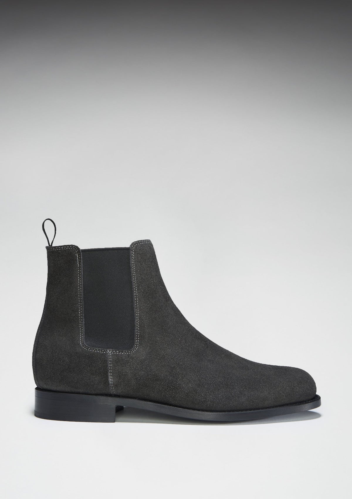 Hugs & Co. Slate Grey Suede Chelsea Boots with Goodyear Welted Leather Sole for Men