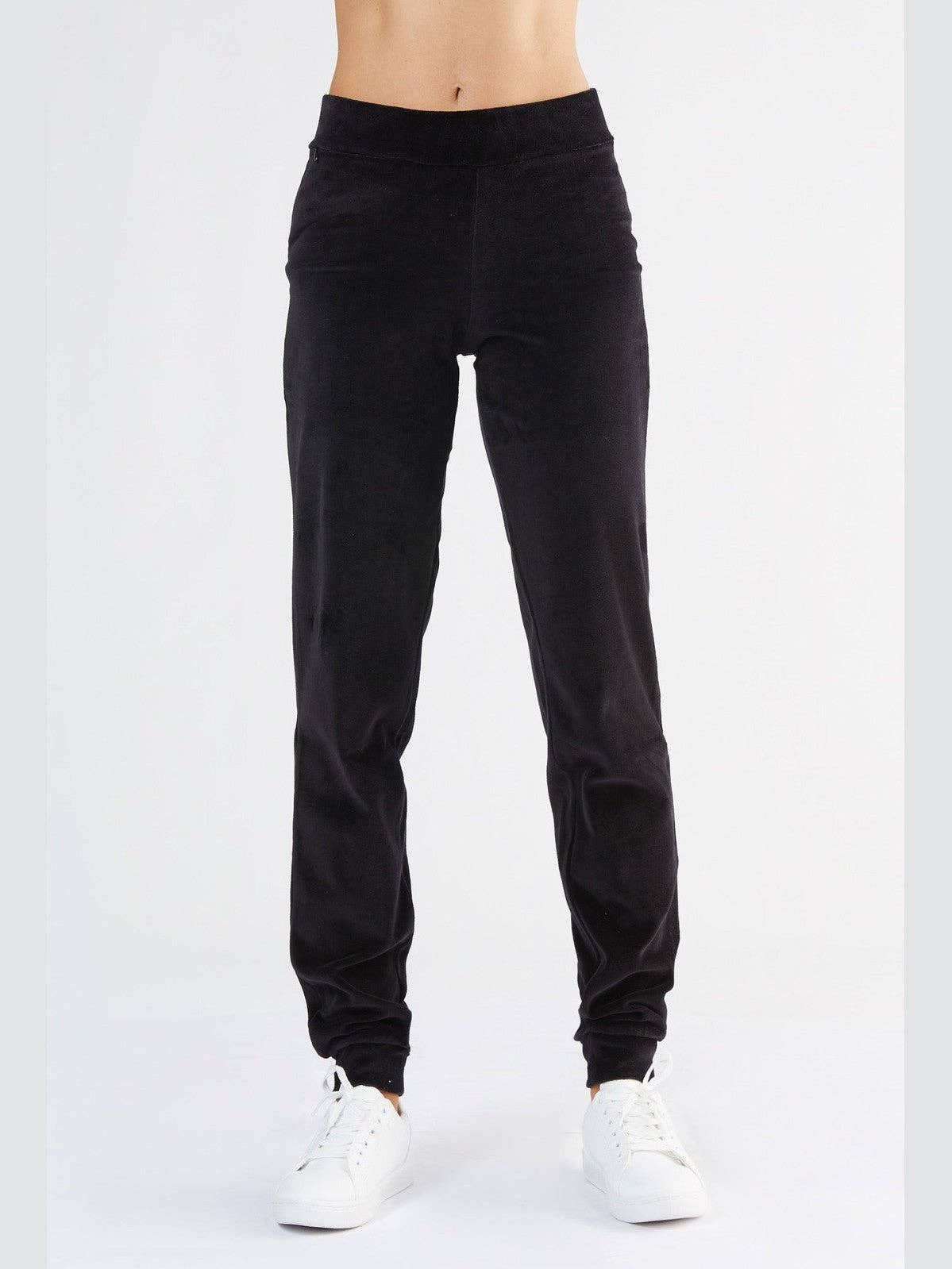 Earth Wardrobe Organic Cotton Soft Fleece Cuffed Sweatpants: Womens