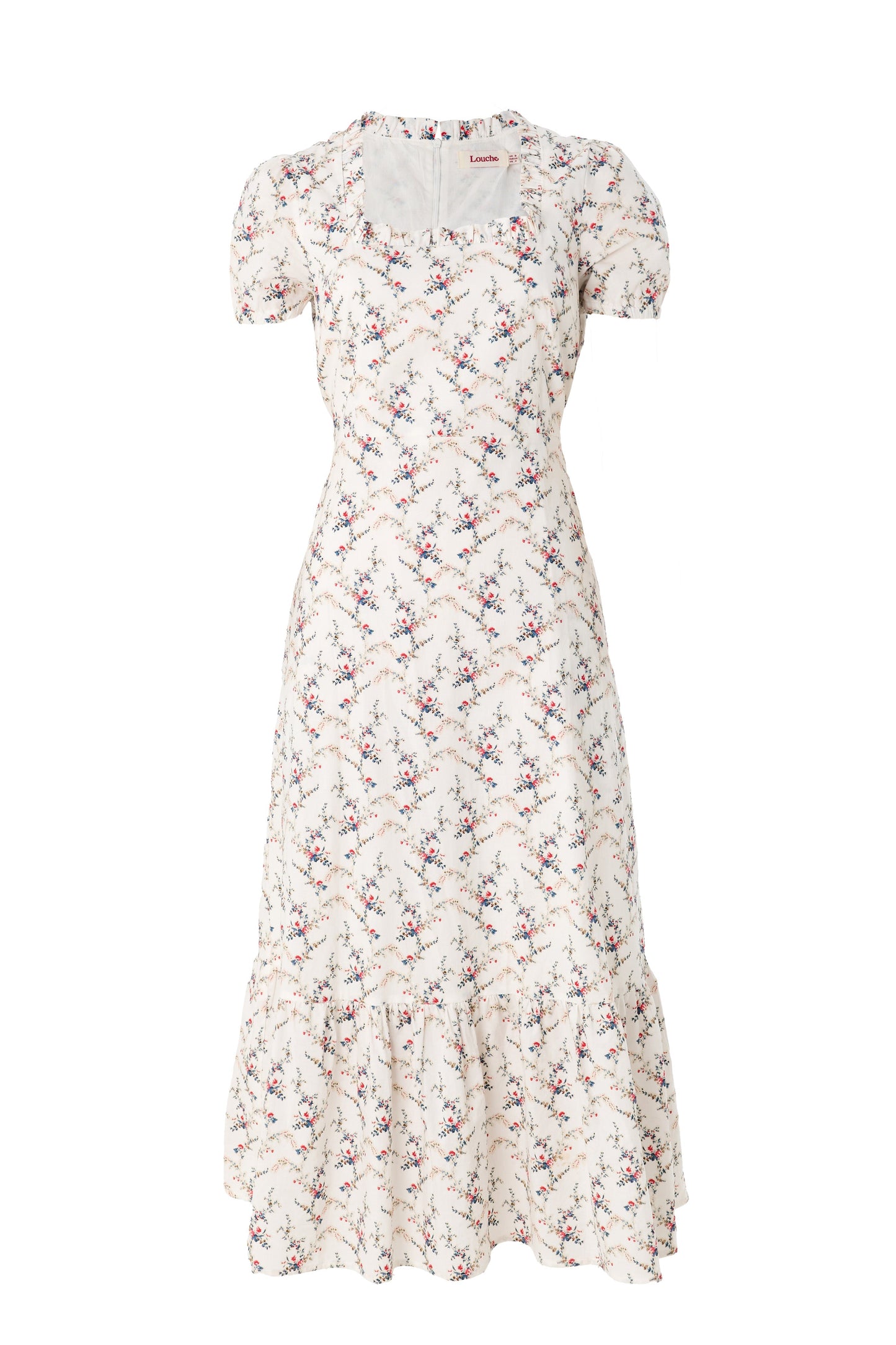 Elois Regency Print Empire Waist Midaxi Dress - Bascora