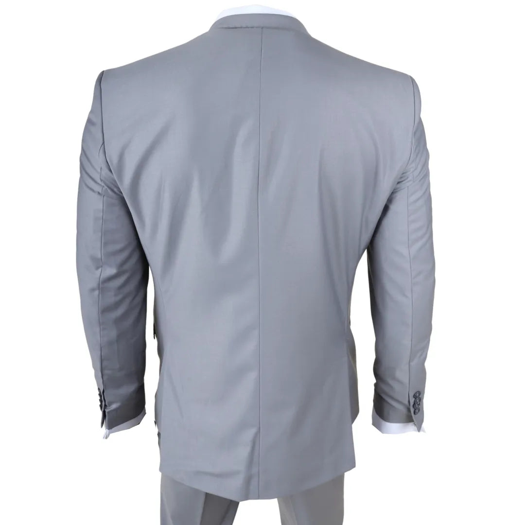 Men's Grey 3 Piece Stitch Lapel Formal Suit