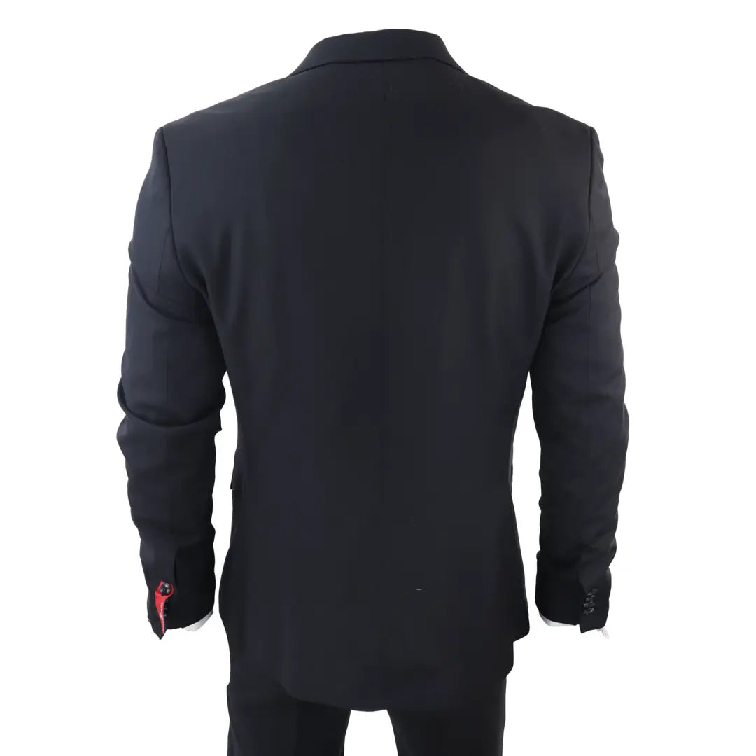 Men's James Classic 3 Piece Black Suit by TruClothing