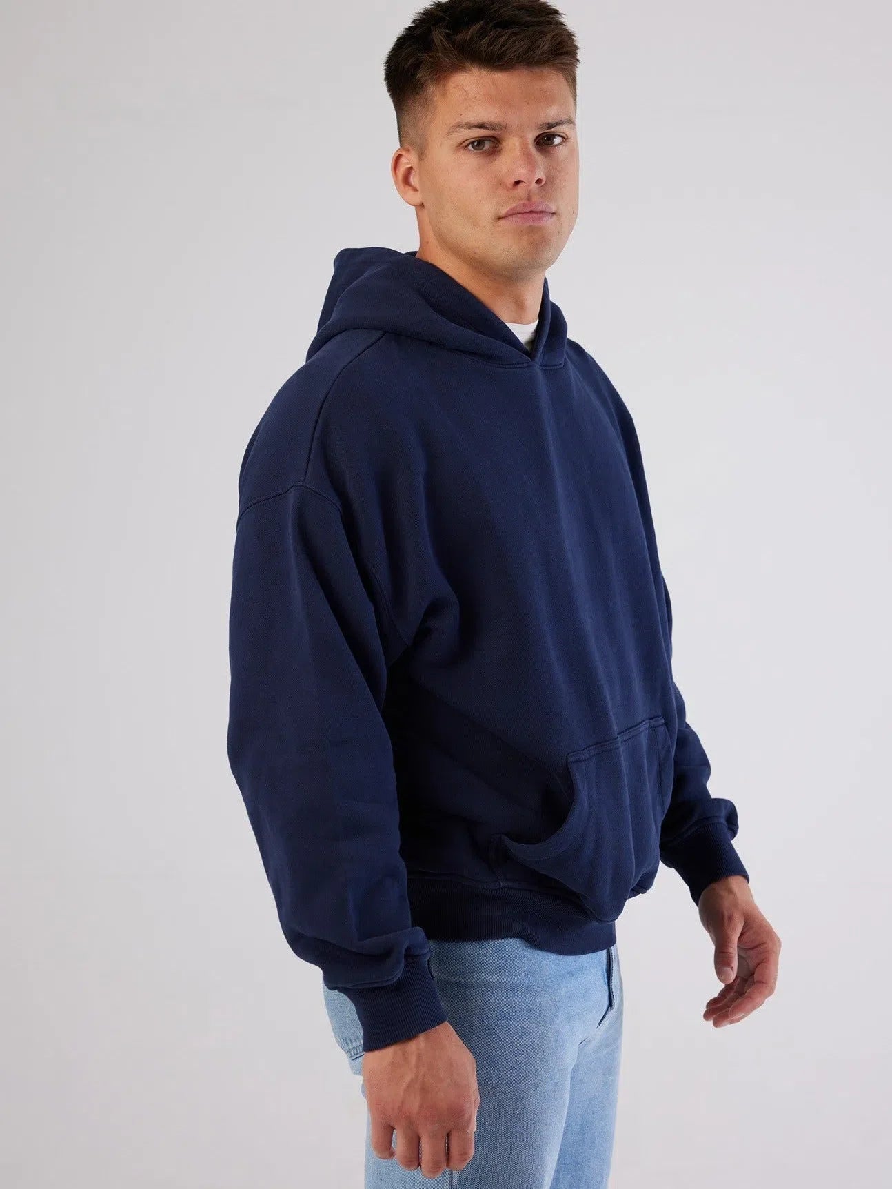 Navy Positano Heavyweight Hoodie - Bascora