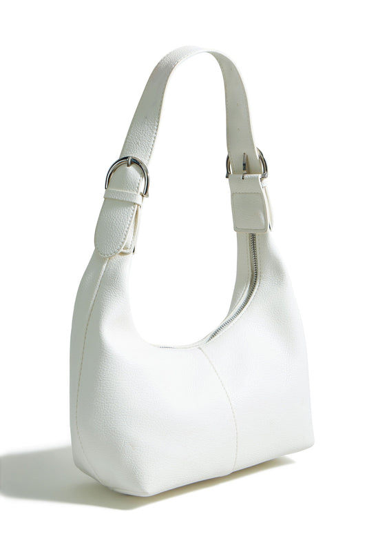 The Ivory Scoop – Shoulder Bag with Buckle - Bascora