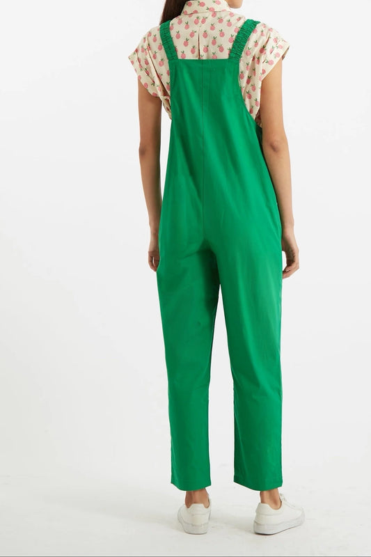 Tippie Green Cotton Dungarees - Bascora