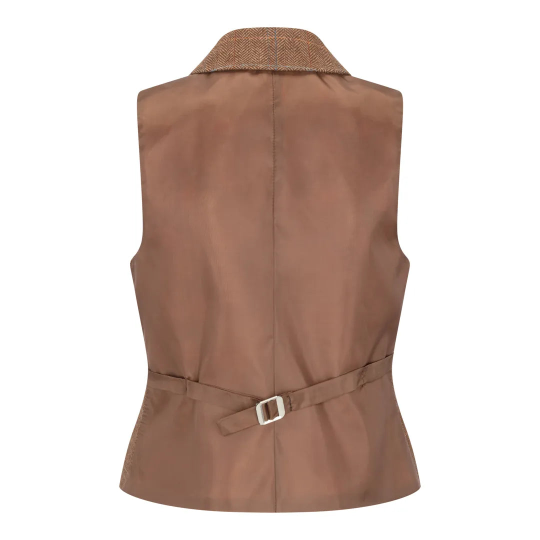 Women's Oak Brown Tweed Blazer & Waistcoat Set by TruClothing