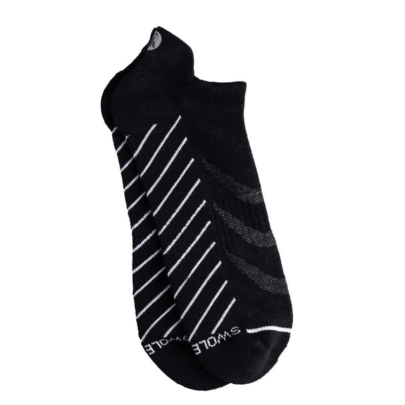 Swole Panda Black Performance Trainer Socks in Bamboo Blend