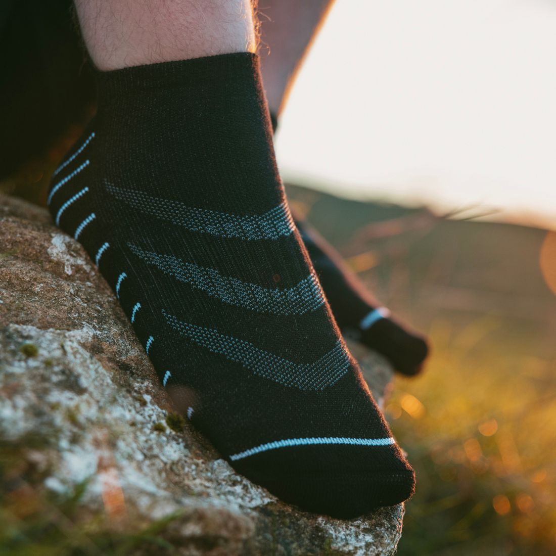 Swole Panda Black Performance Trainer Socks in Bamboo Blend