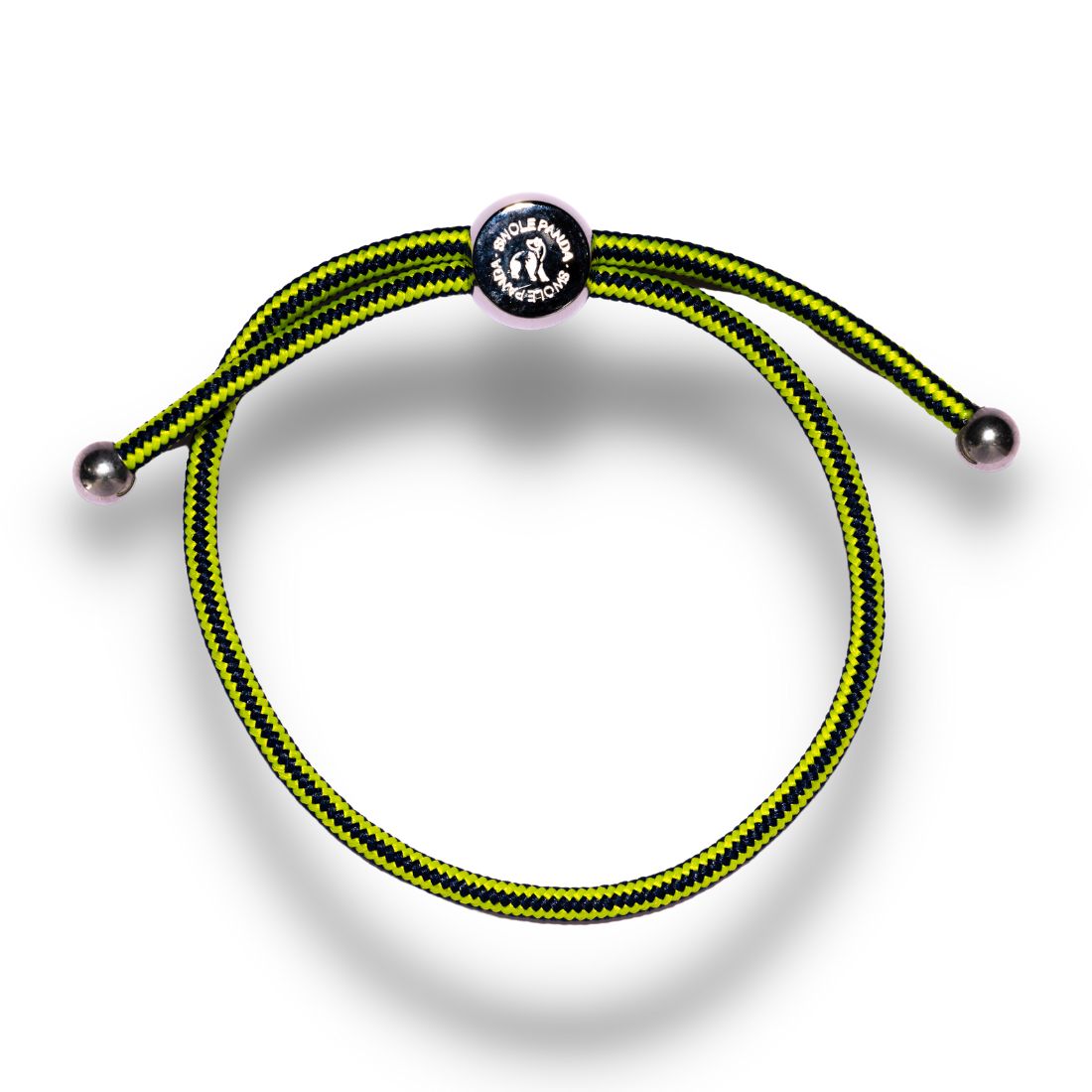 Swole Panda Rope Bracelet in Lime Green Stripe