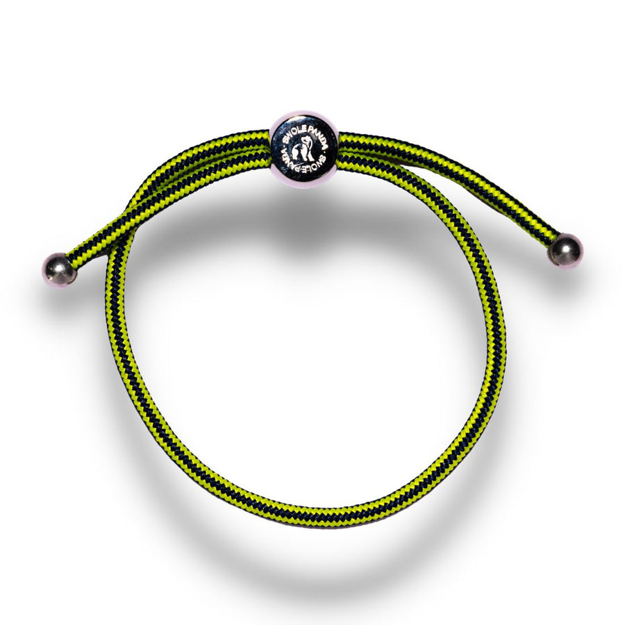 Swole Panda Rope Bracelet in Lime Green Stripe