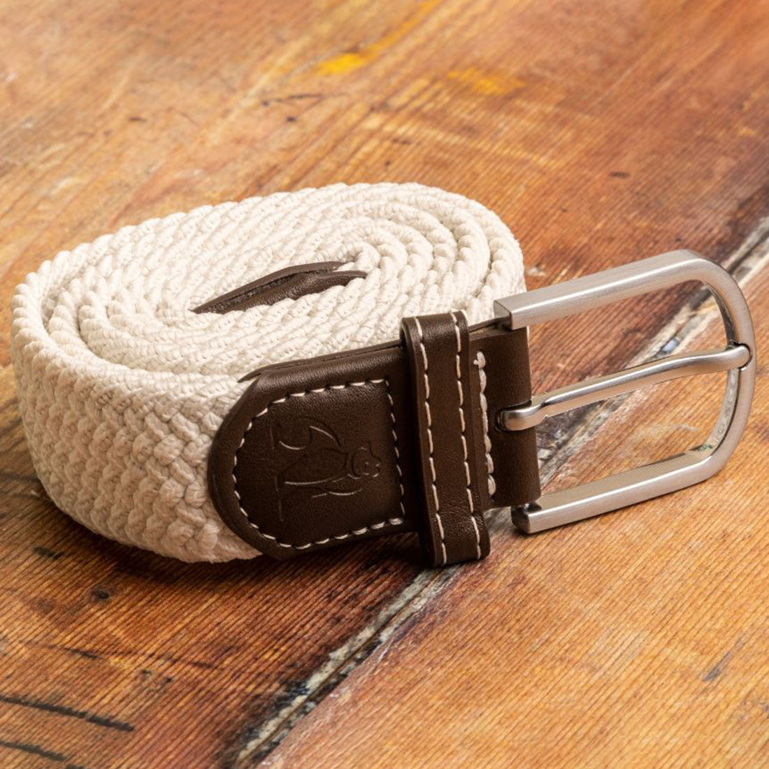 Swole Panda Recycled Woven Belt in Cream