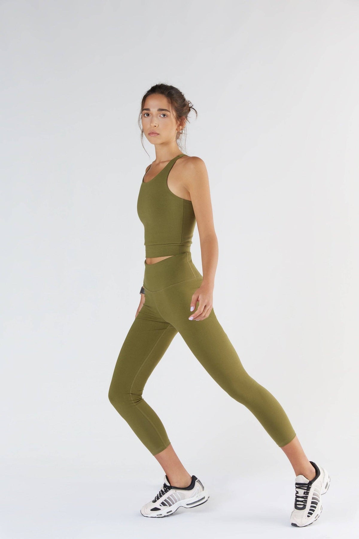 Earth Wardrobe Organic Cotton High-Rise 7/8 Stretch Leggings: Womens
