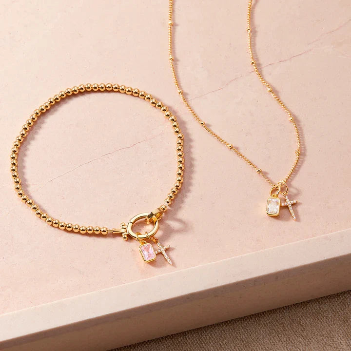 Savaé Design Birthstone Cross Pendant Necklace