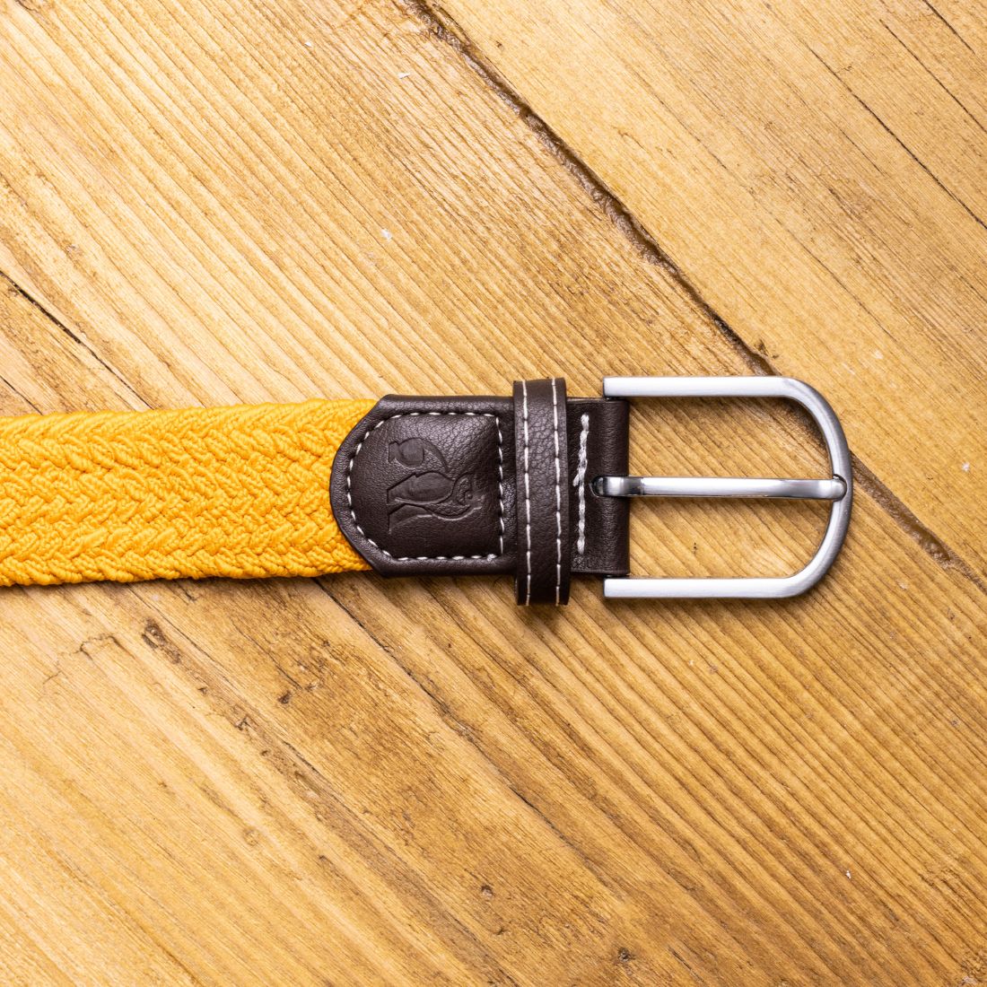 Swole Panda Recycled Woven Belt in Yellow