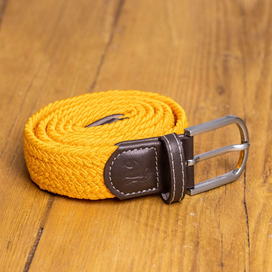 Swole Panda Recycled Woven Belt in Yellow