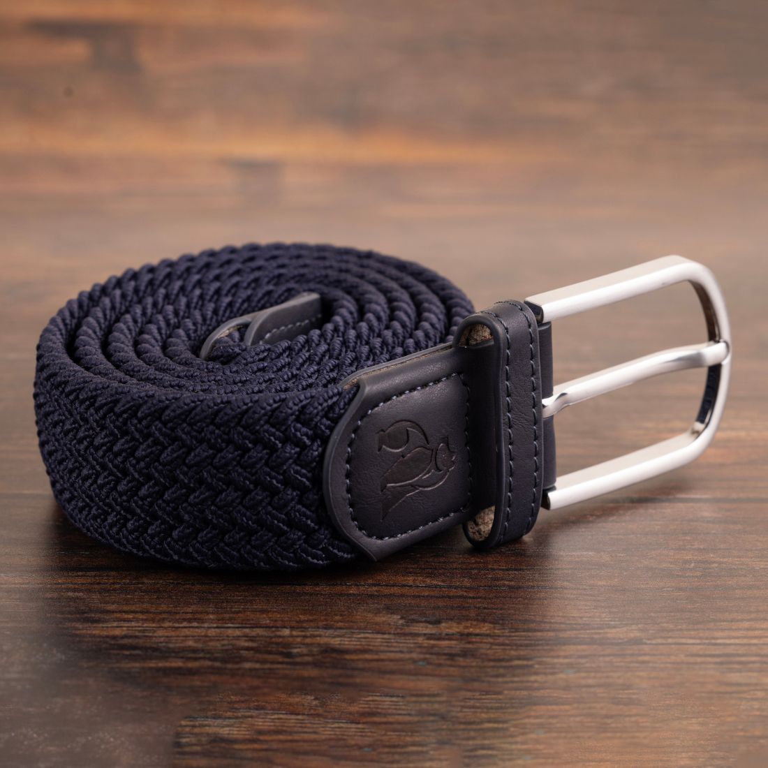 Swole Panda Woven Belt in Navy