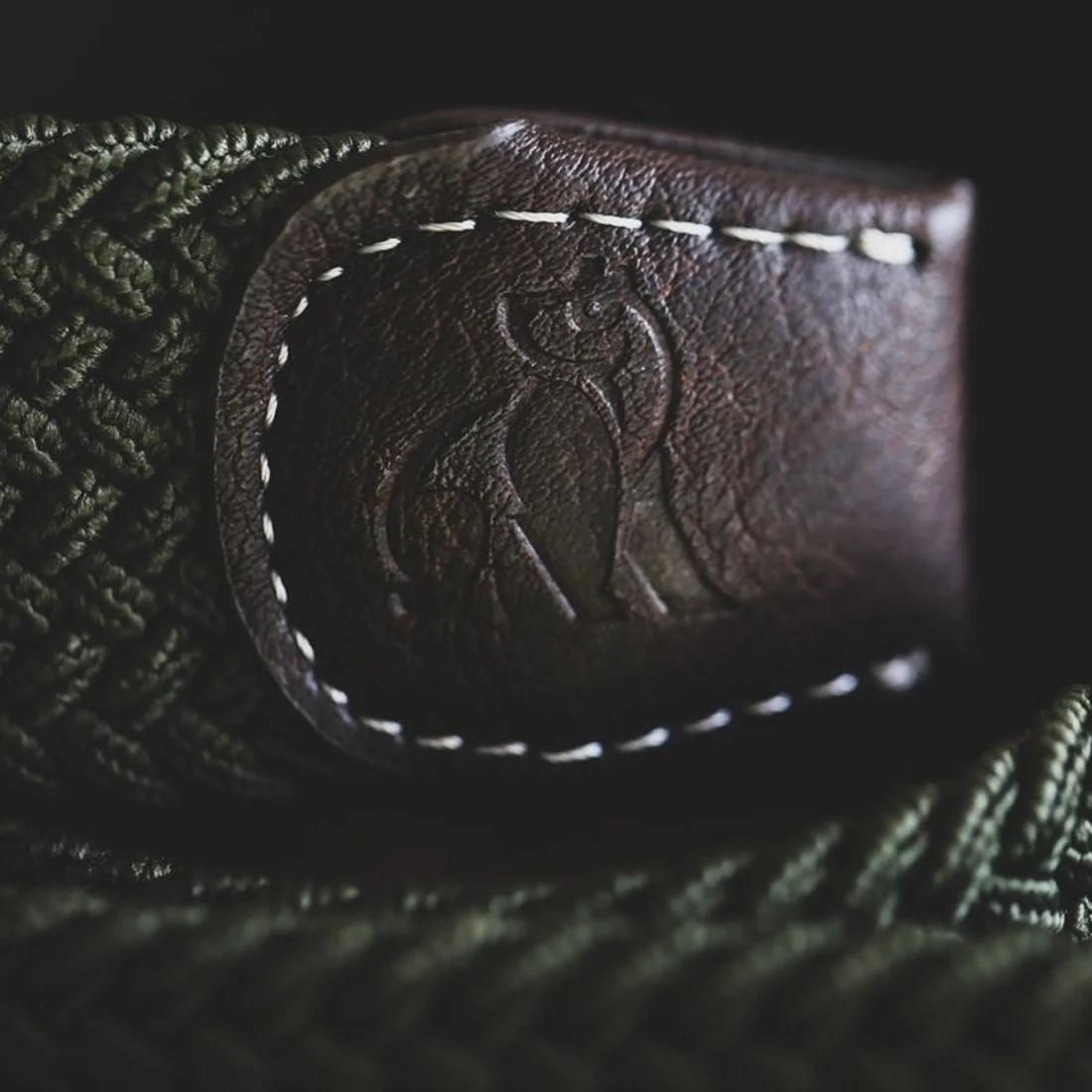 Swole Panda Woven Belt in Neon Fine Stripe