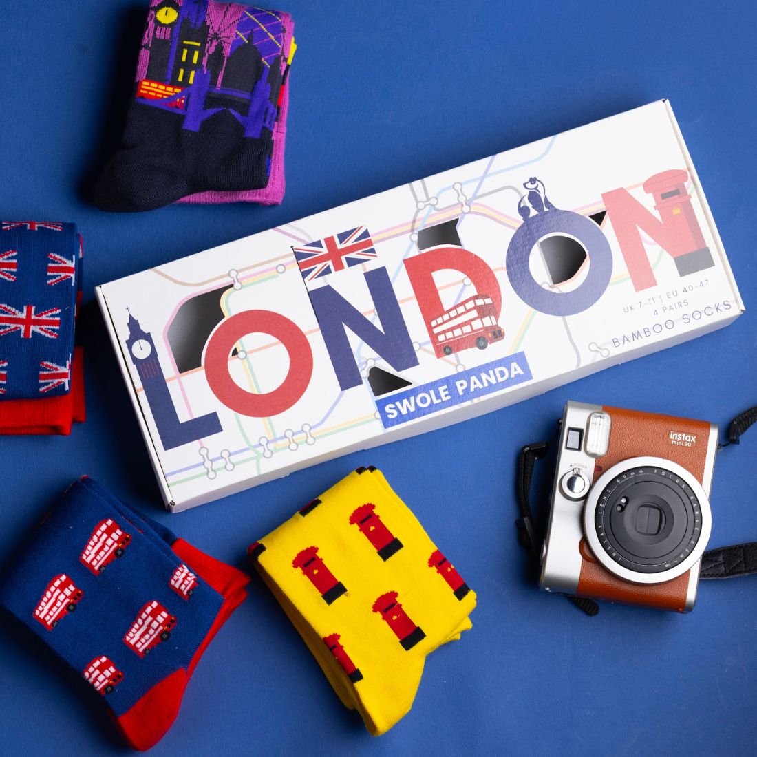 Swole Panda London Bamboo Sock Gift Box — 4 Pairs