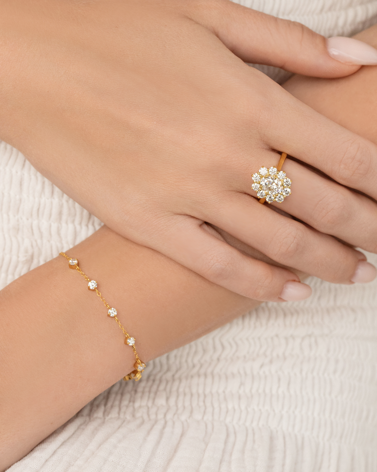 Vianne Jewellery Moissanite Tennis Bracelet in 18k Gold Vermeil