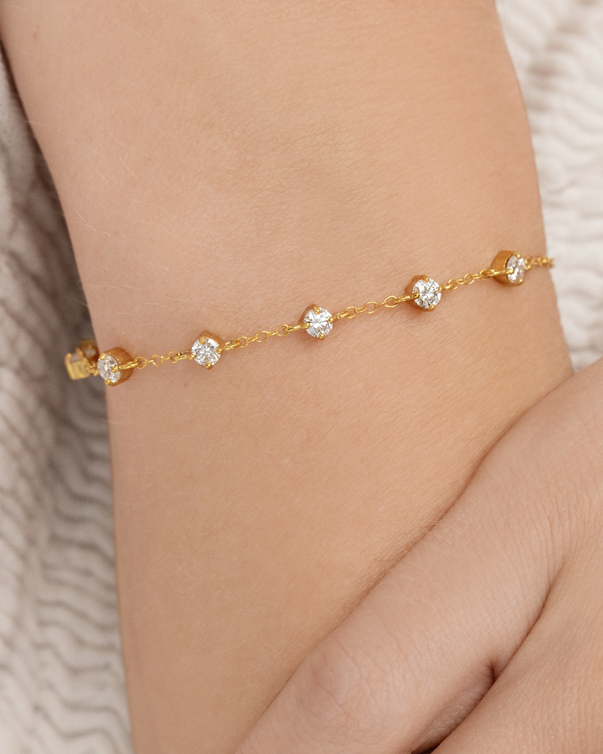 Vianne Jewellery Moissanite Tennis Bracelet in 18k Gold Vermeil