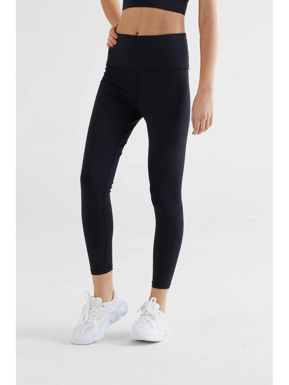 Earth Wardrobe Organic Cotton High-Rise 7/8 Stretch Leggings: Womens