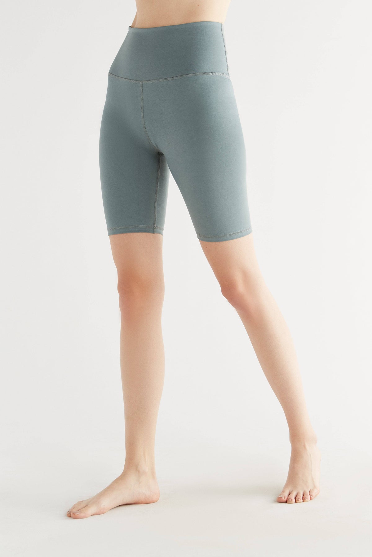 Earth Wardrobe Organic Cotton High-Waisted Stretch Shorts: Womens