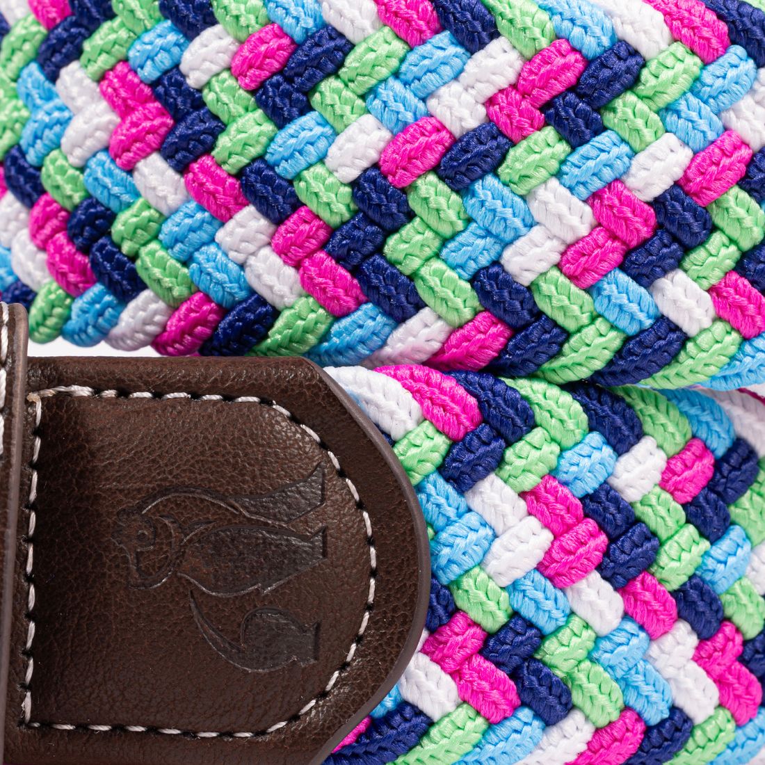 Swole Panda Woven Belt in Bright Zigzag