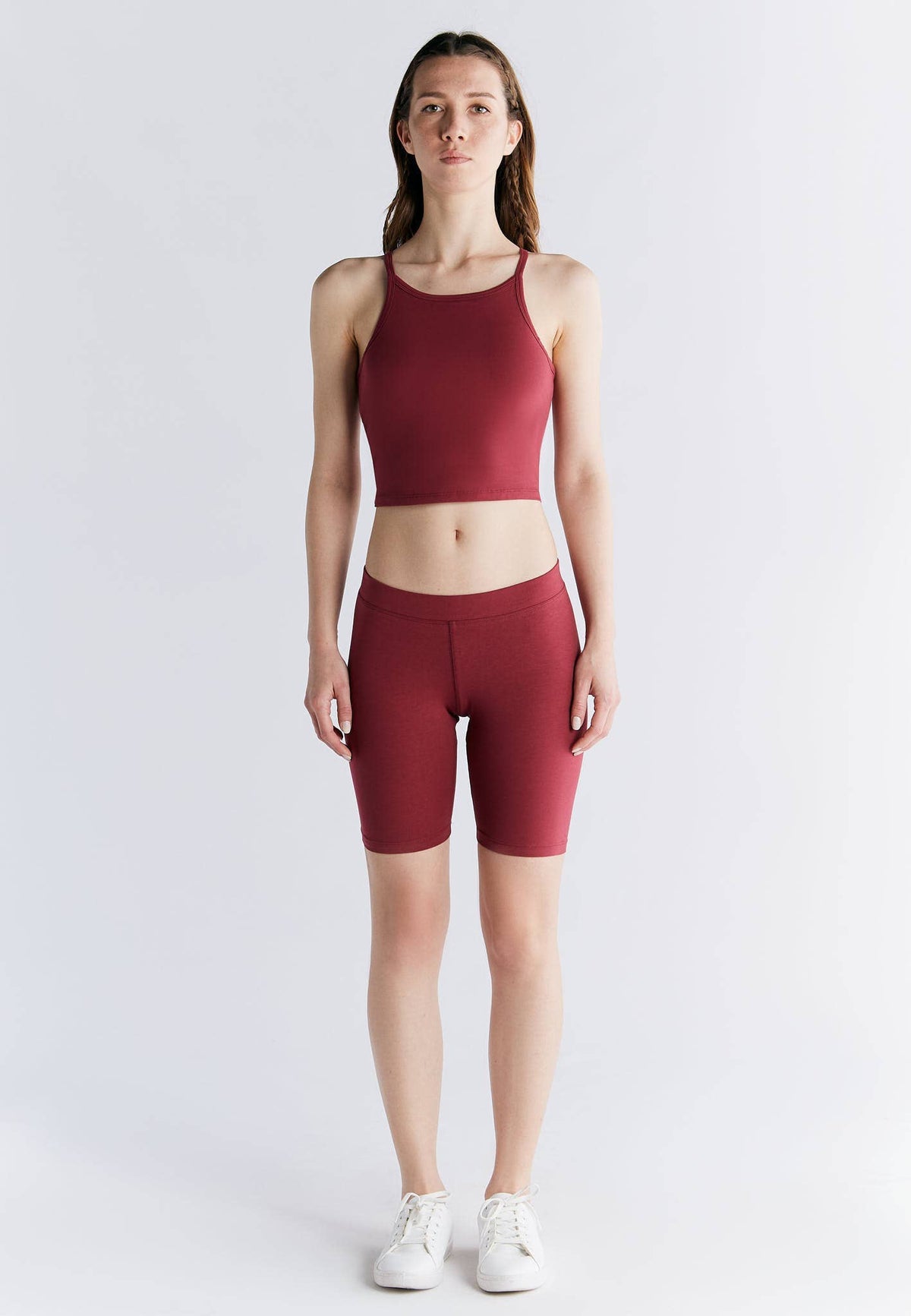 Organic High-Waisted Stretch Shorts for Women