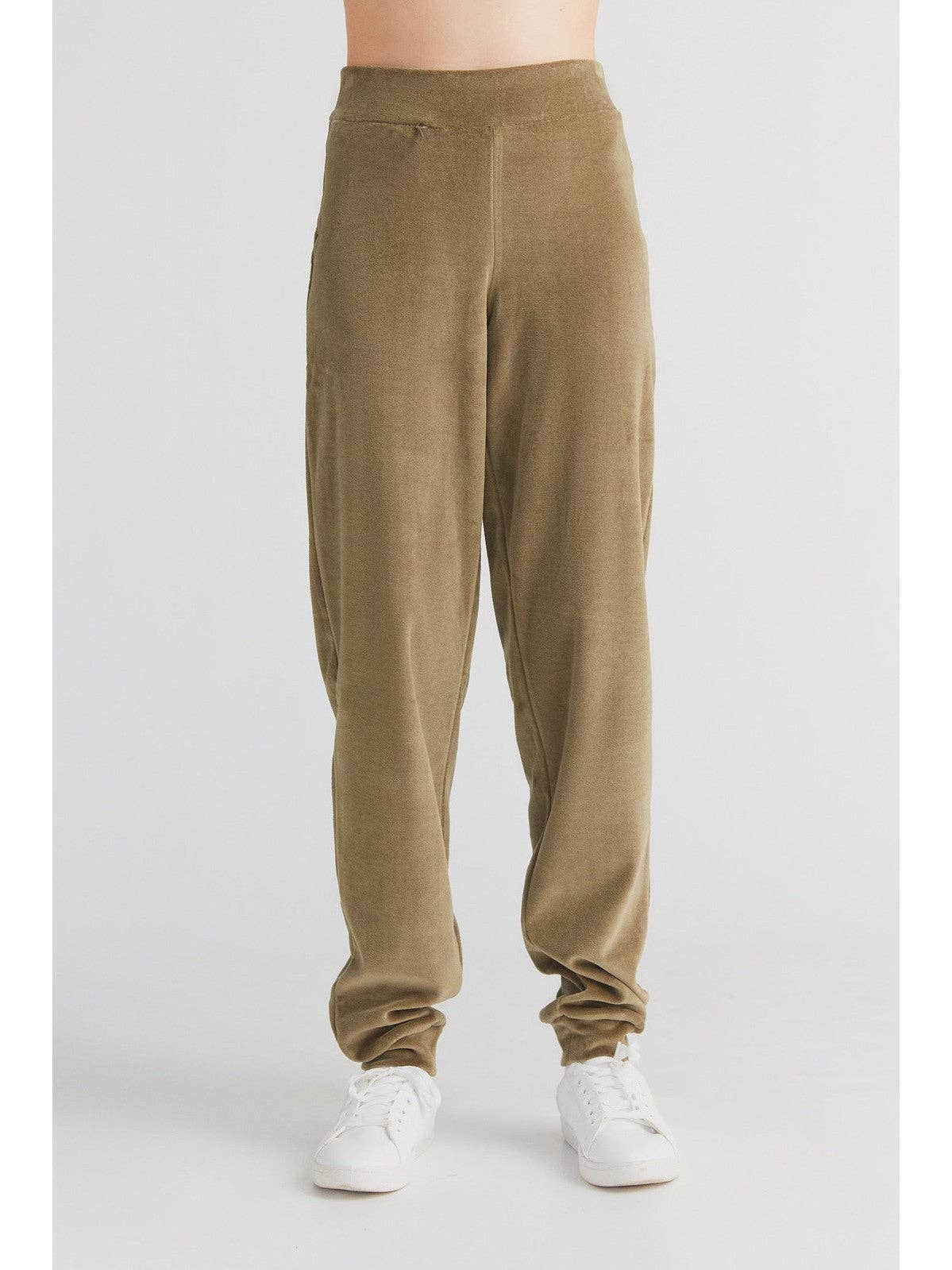 Earth Wardrobe Organic Cotton Soft Fleece Cuffed Sweatpants: Womens