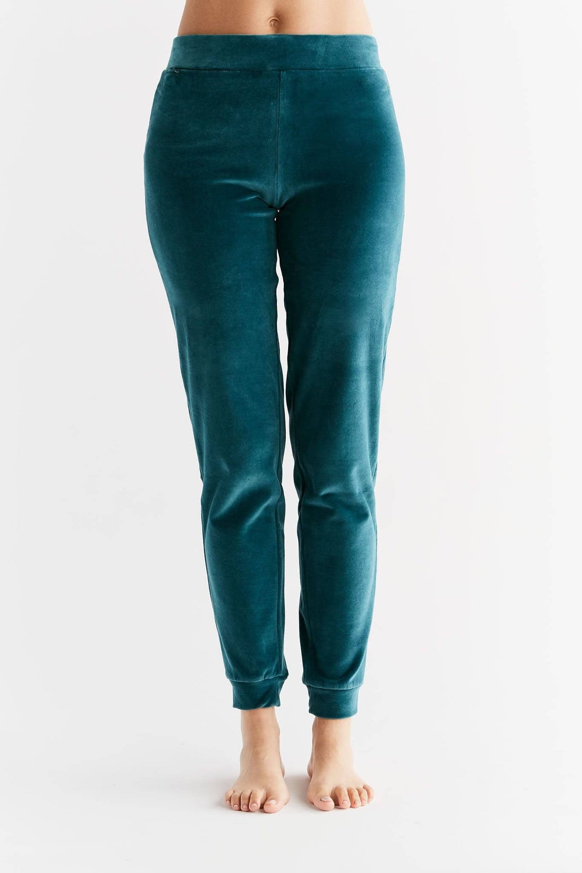 Earth Wardrobe Organic Cotton Soft Fleece Cuffed Sweatpants: Womens