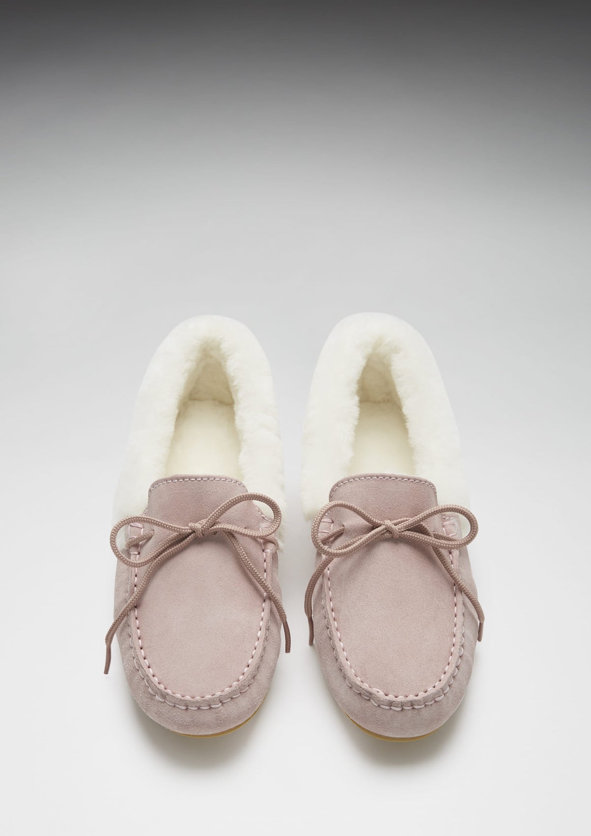 Hugs & Co. Women's Ice Pink Suede Sheepskin Slippers