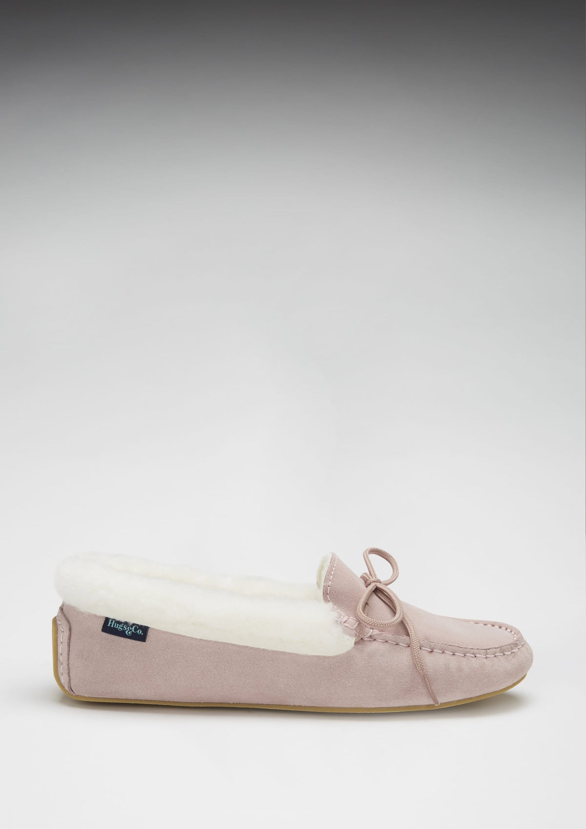 Hugs & Co. Women's Ice Pink Suede Sheepskin Slippers