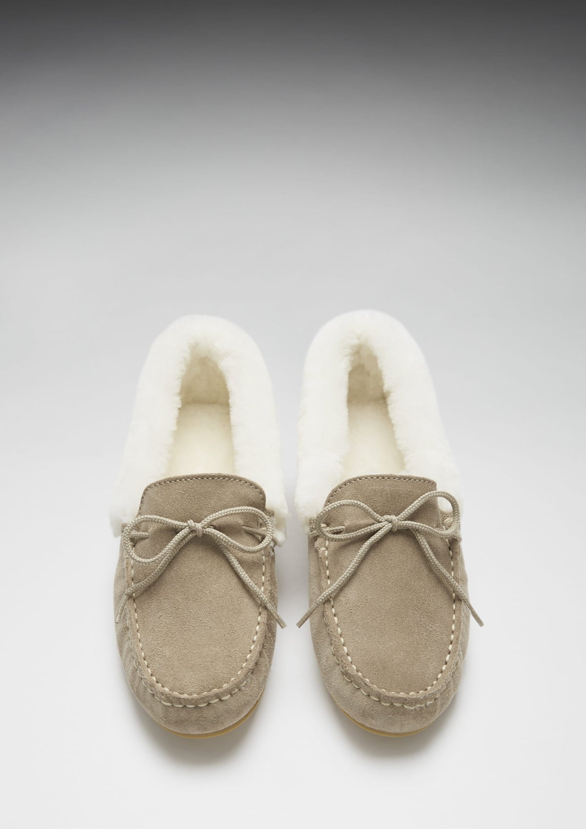 Hugs & Co. Women's Taupe Suede Sheepskin Slippers