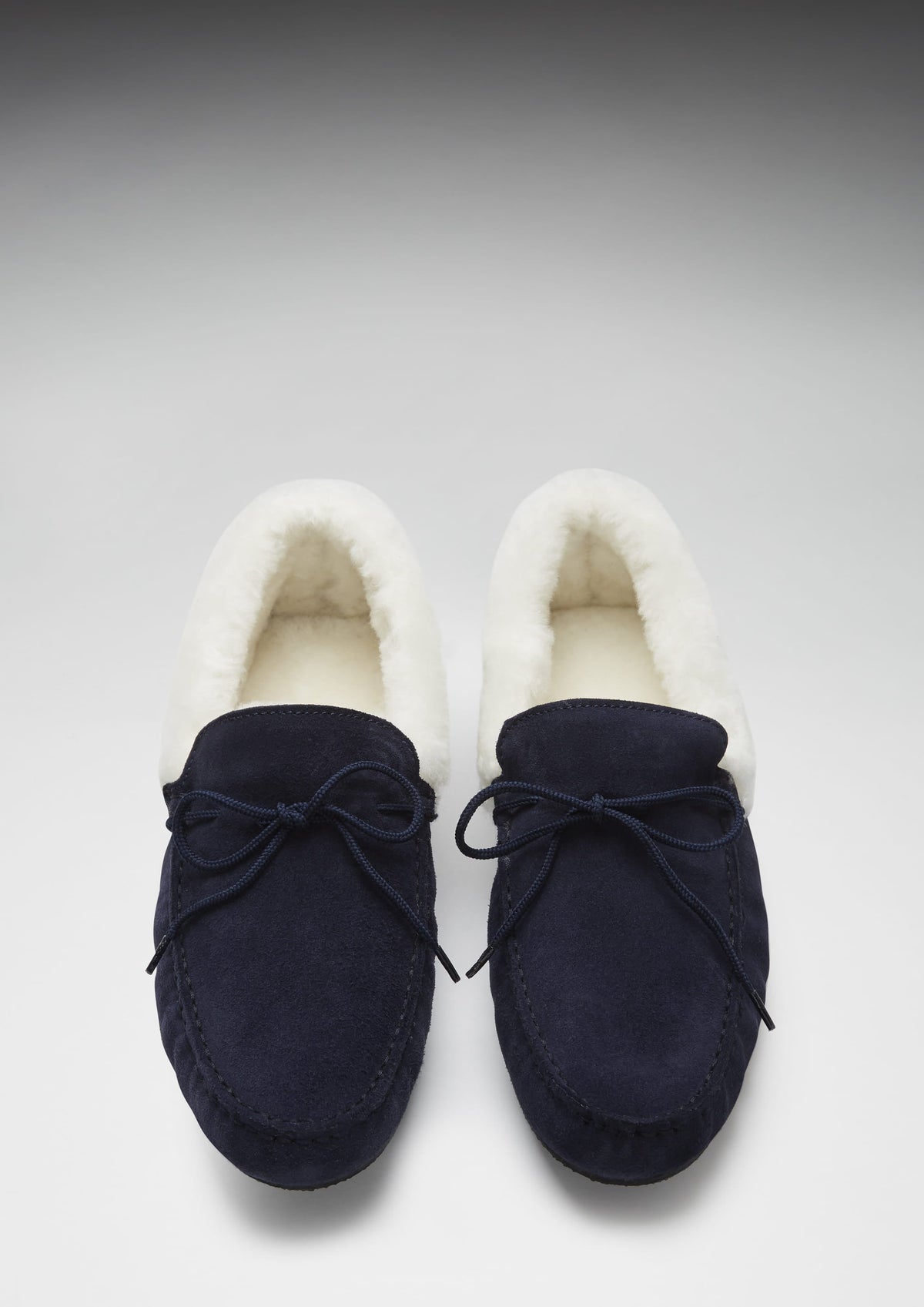 Hugs & Co. Men's Navy Blue Suede Sheepskin Slippers