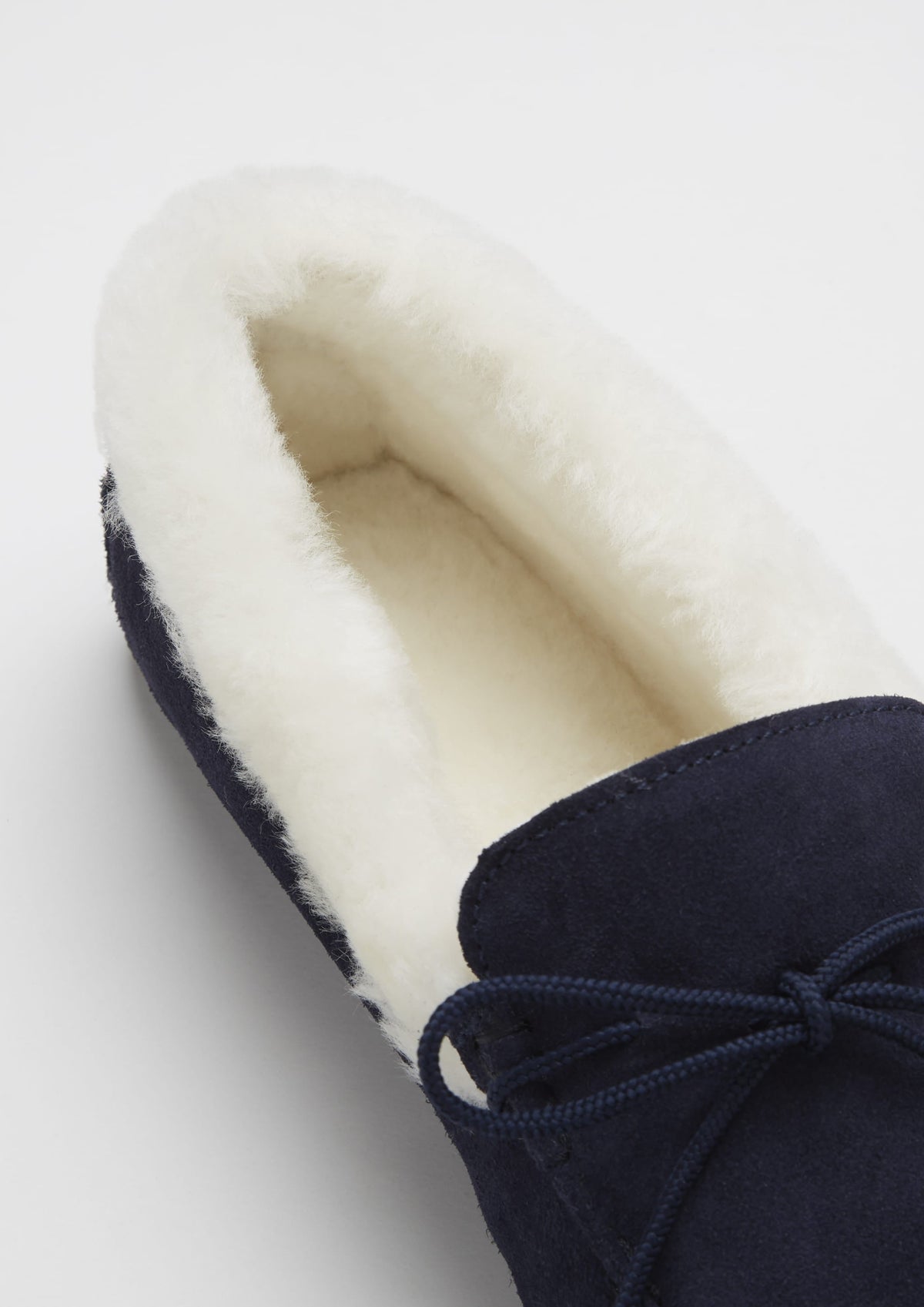 Hugs & Co. Men's Navy Blue Suede Sheepskin Slippers