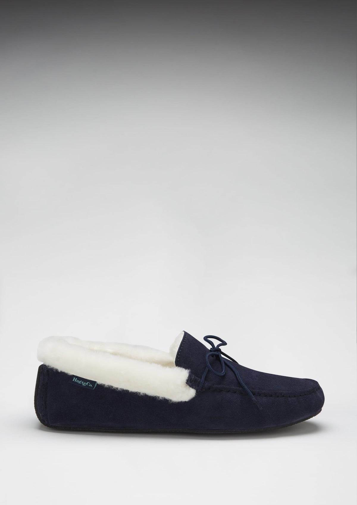 Hugs & Co. Men's Navy Blue Suede Sheepskin Slippers