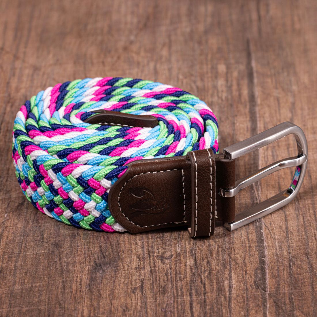 Swole Panda Woven Belt in Bright Zigzag