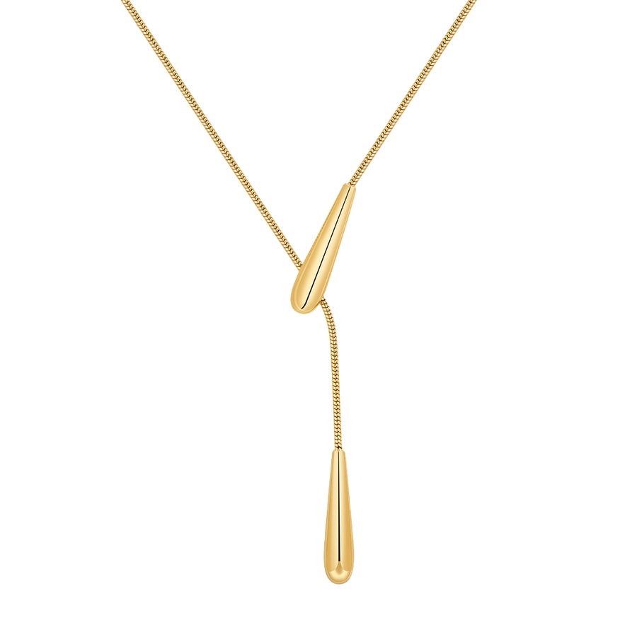 Savaé Design 18K Gold Raindrop Pendant Necklace