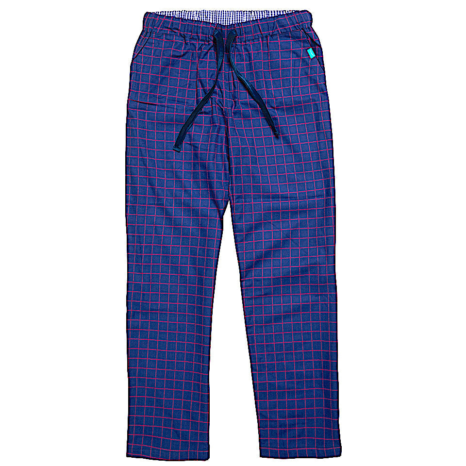 Loungers Men's Organic Brushed Cotton Atlantic Puffin Checked Trousers