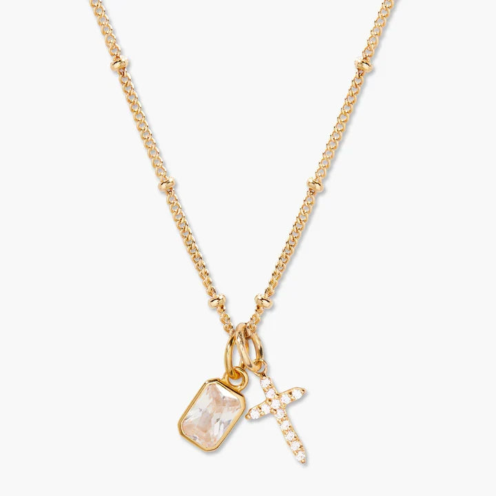 Savaé Design Birthstone Cross Pendant Necklace