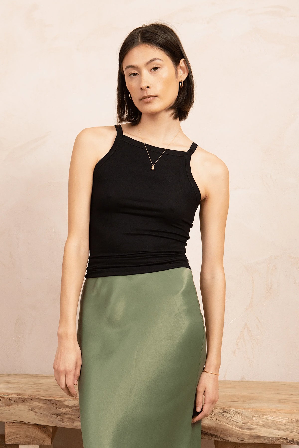 Lavender Hill Clothing High Neck Tank Top in TENCEL™ Lyocell
