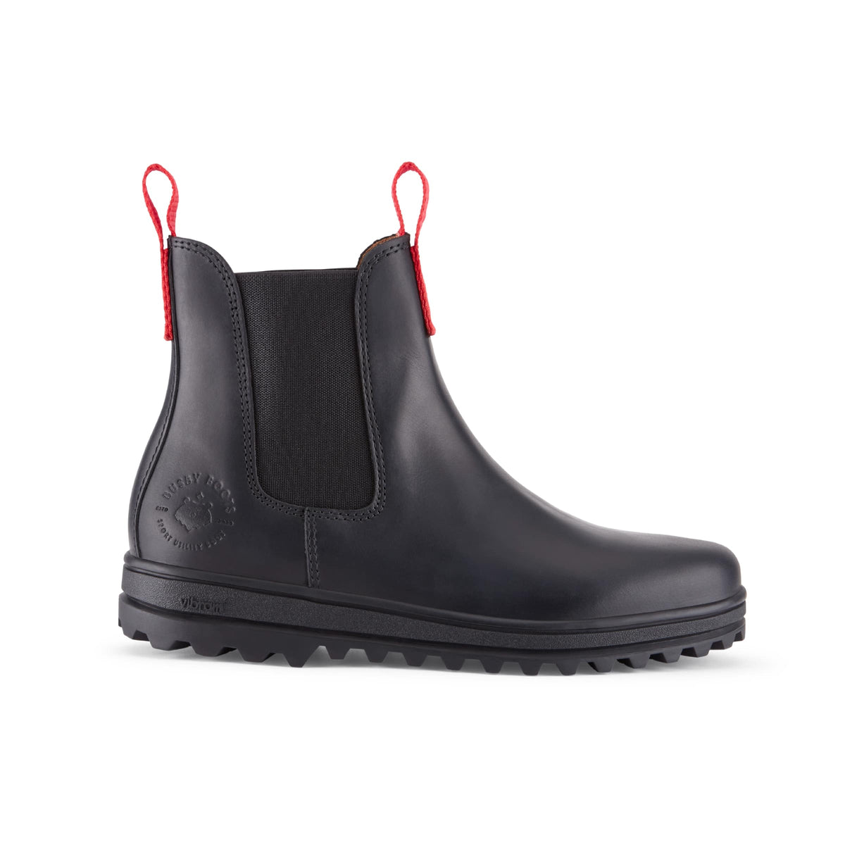 Busby Women's Black Leather Winter Chelsea Boots