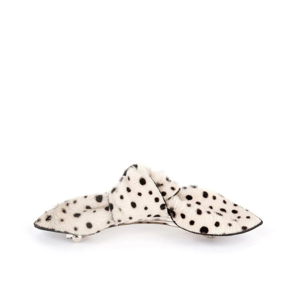 Esin Akan Charlotte Leather Knot Hair Barrette in Cheetah Print