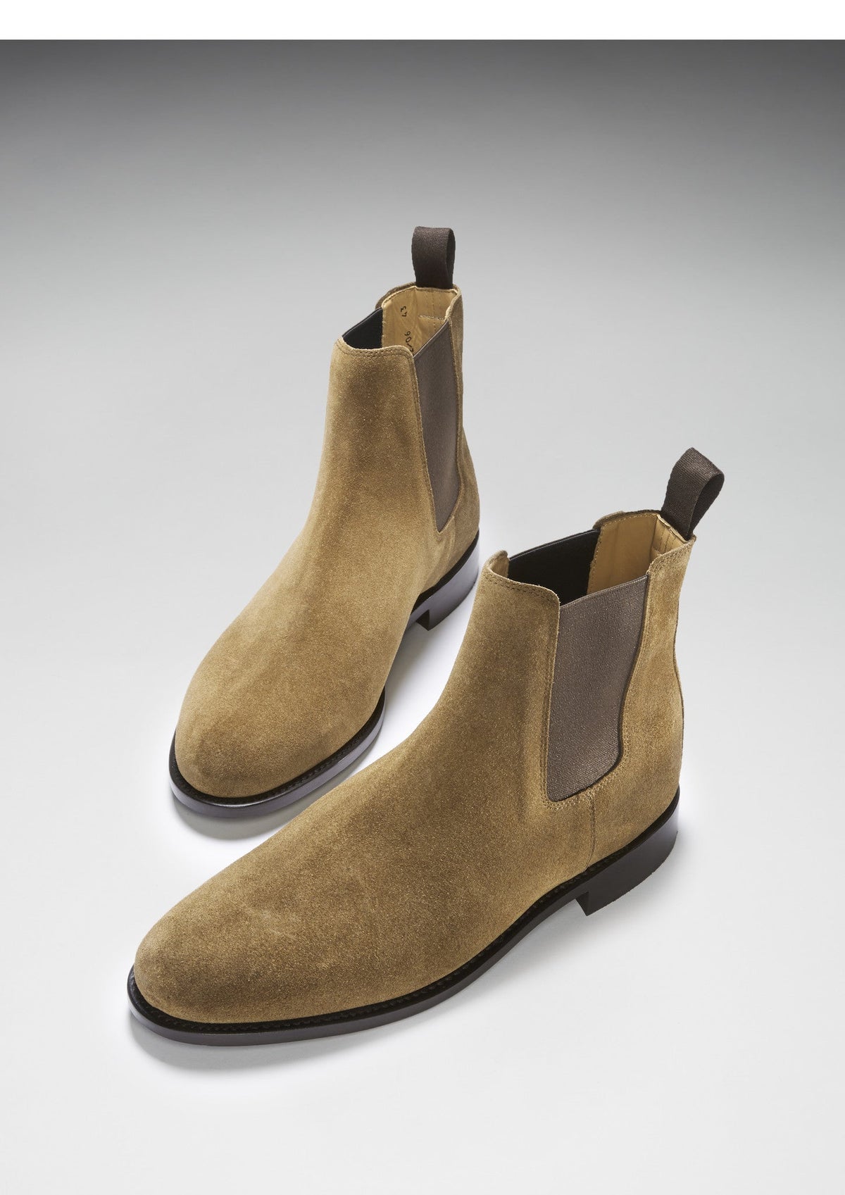 Hugs & Co. Tobacco Suede Chelsea Boots with Goodyear Welted Leather Sole for Men