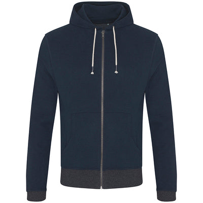 Contrast Zipped Recycled Cotton Hoodie