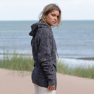 Knitted Regenerated Cotton Hoodie
